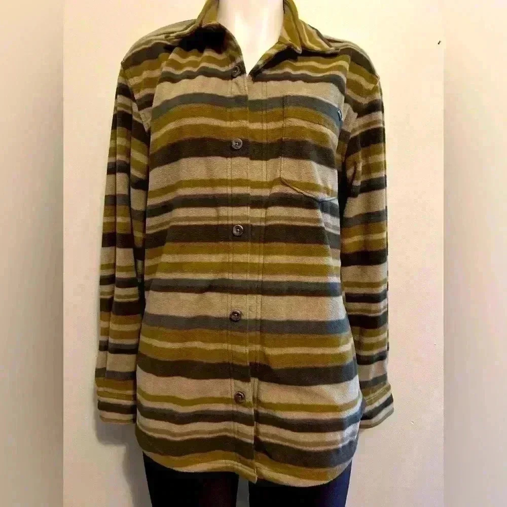 Jacket, shacket, Eddie Bauer men’s Fall sz Small fleece button up shacket